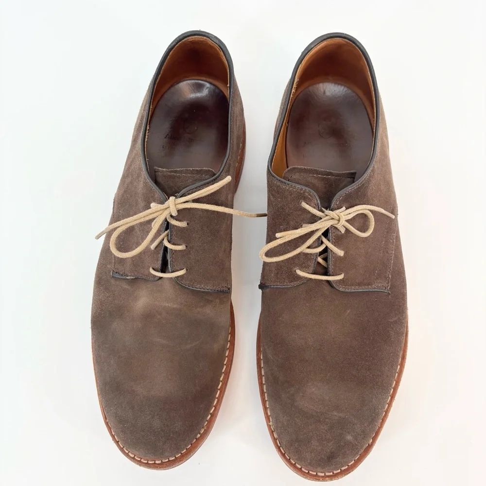 Allen Edmonds Suede Boone Oxfords Size 13‎ D Brown Dress Shoes